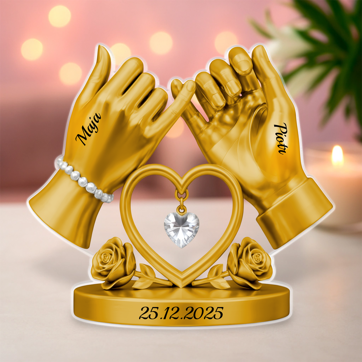 Hand Heart Promise Acrylic