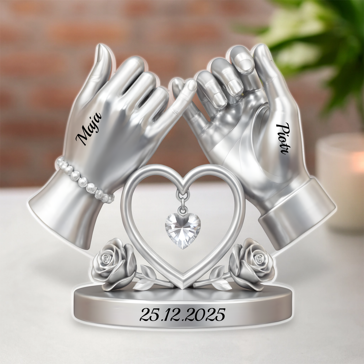 Hand Heart Promise Acrylic