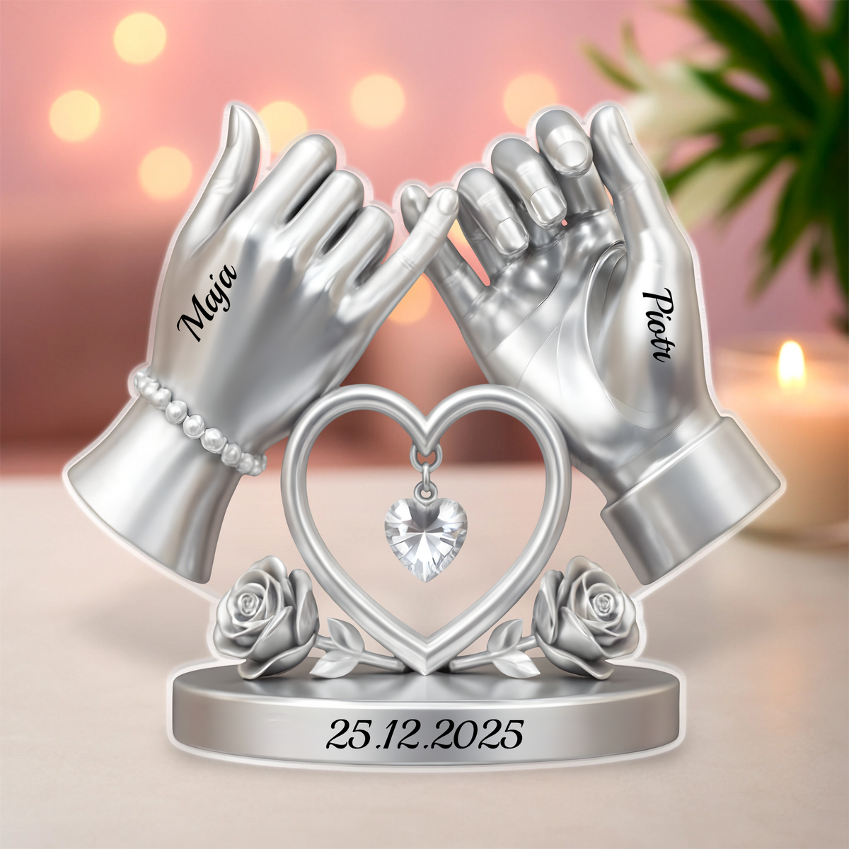 Hand Heart Promise Acrylic