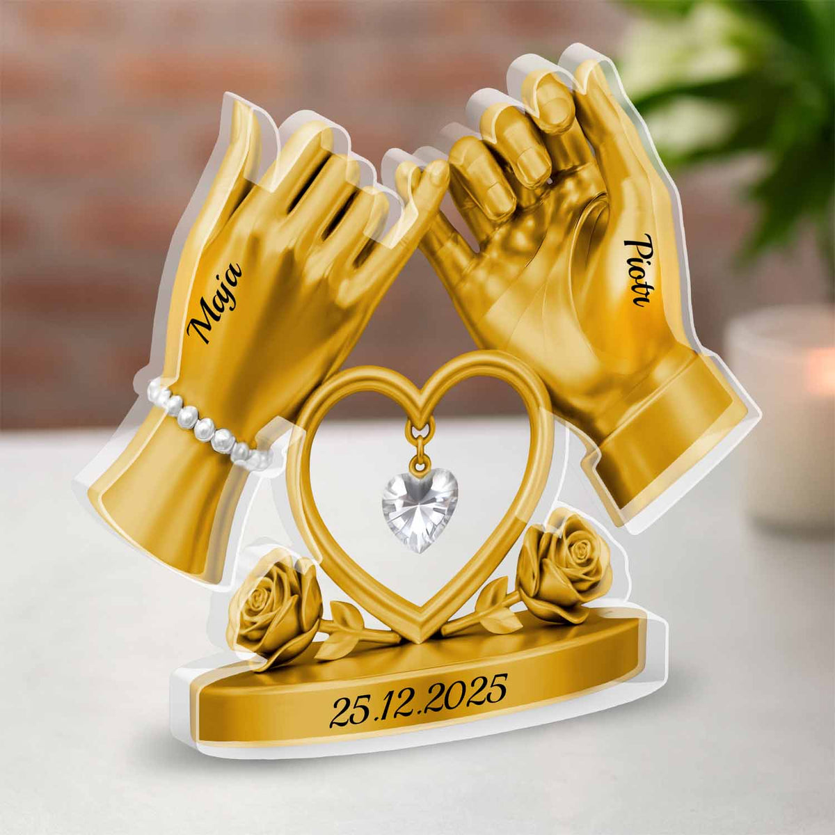 Hand Heart Promise Acrylic