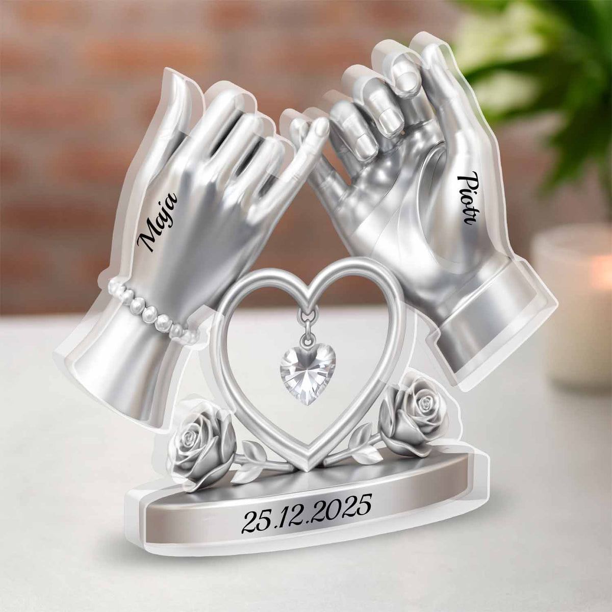 Hand Heart Promise Acrylic